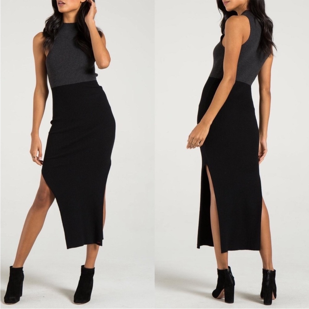n:Philanthropy Jolie Side Slit Sweater Midi Dress SZ M EUC